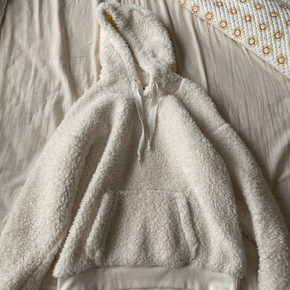 White Sherpa hoodie